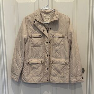 Altar’d State Women's Quilted Beige Utility Jacket